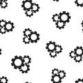 Gear cog wheel icon seamless pattern background. Business concept vector illustration. Gearwheel cogwheel symbol pattern.