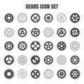 Gear cog wheel icon set Royalty Free Stock Photo