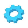 Gear cog wheel mechanism setting progress repair optimizing workflow 3d icon realistic vector Royalty Free Stock Photo