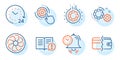 Gear, Cogwheel settings and Facts icons set. 24 hours, Payment methods and Time management signs. Vector