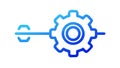Gear Connection Icon, Engineering & Interoperability, vector design Generative AI Royalty Free Stock Photo