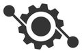 Gear Contacts Raster Icon Illustration