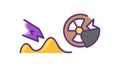 Gear Data Disk Icon. Settings Information Management, vector design Generative AI Royalty Free Stock Photo