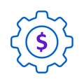 Gear dollar icon