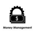 gear, dollar, money management icon. One of business collection icons for websites, web design, mobile app