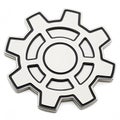 Gear doodle icon isolated on white background Royalty Free Stock Photo