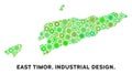 Gears East Timor Map Collage