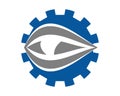 Gear eye logo icon template Royalty Free Stock Photo