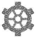 Gear Fractal Composition of Itself Icons Royalty Free Stock Photo