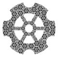 Gear Fractal Composition of Itself Items Royalty Free Stock Photo