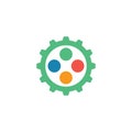 gear game button controller icon vector illustration