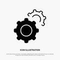 Gear, Gears, Setting solid Glyph Icon vector