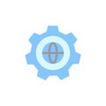 Gear, global, engineering icon. Simple color vector elements of knowledge icons for ui and ux, website or mobile application
