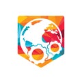 Gear global vector logo design.