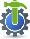 Gear hammer logo