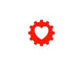 Gear heart logo Royalty Free Stock Photo