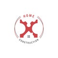 Gear Home Logo Design. Technology and Service or Renovation Vector Icon Royalty Free Stock Photo