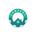 Gear Home Logo Design. Technology and Service or Renovation Vector Icon Royalty Free Stock Photo