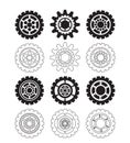 Gear icon collection,vector design