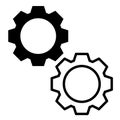 Gear icon. Internet communication. Round clock. Vector illustration. stock image. Royalty Free Stock Photo