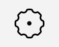 Gear Line Icon. Cog Wheel Cogwheel Transmission Engine Mechanical Settings Setting Icon Sign Symbol Artwork Graphic Clipart Vector Royalty Free Stock Photo