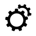 Gear icon mechanism, teamwork, staff, partnership - vector