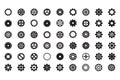 Gear icon set. Vector transmission cog wheels and gears isolated on white background Royalty Free Stock Photo