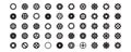 Gear icon set. Vector transmission cog wheels and gears isolated on white background Royalty Free Stock Photo