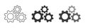 Gear icon. Setting symbol. Cogwheel vector icon. Gear symbol. Setting icon set Royalty Free Stock Photo