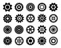 gear icon settings set isolated on white background. cogs and repairs sign.