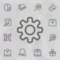 Gear icon. Universal set of mix for website design and development, app development Royalty Free Stock Photo