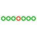 Line of colored gear icon illustration for design Royalty Free Stock Photo