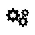 gear icon , flat design best  icon Royalty Free Stock Photo