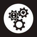 Gear icon vector, flat design best Royalty Free Stock Photo