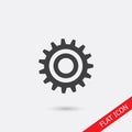 gear icon vector, flat design best vector icon. Royalty Free Stock Photo