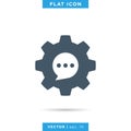 Gear icon vector logo design template. Royalty Free Stock Photo
