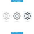 Gear icon vector logo design template. Royalty Free Stock Photo