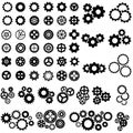 Gear icon vector set. clockwork illustration sign collection. Mechanics symbol.