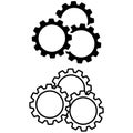 Gear icon vector set. clockwork illustration sign collection. Mechanics symbol.