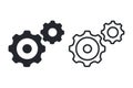 Gear Icon Vector Template, Flat Design Engineering Cogwheel. Business process icon, work mechanics. Development icon.