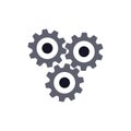 Gear icon on a white background, vector illustration Royalty Free Stock Photo