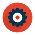 Gear icon on a white background, vector illustration Royalty Free Stock Photo