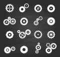 Gear Icons Set Royalty Free Stock Photo
