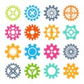 Gear icons vector illustration. Royalty Free Stock Photo