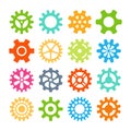 Gear icons vector illustration. Royalty Free Stock Photo