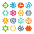 Gear icons vector illustration. Royalty Free Stock Photo