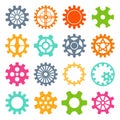 Gear icons vector illustration. Royalty Free Stock Photo