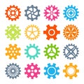 Gear icons vector illustration. Royalty Free Stock Photo