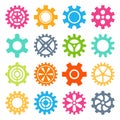 Gear icons vector illustration. Royalty Free Stock Photo