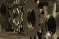 Gear-idea in deap brown tint Royalty Free Stock Photo